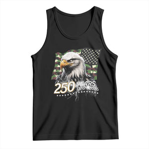 250 Years America Anniversary Tank Top Patriotic Bald Eagle Military Tactical American Flag Camo