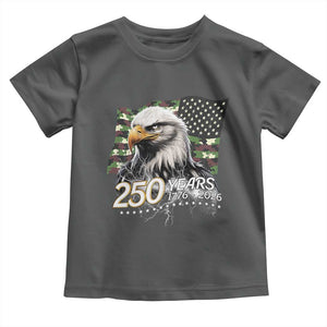 250 Years America Anniversary Toddler T Shirt Patriotic Bald Eagle Military Tactical American Flag Camo