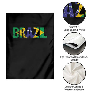 Brazil Brasil Flag Garden Flag Vintage Distressed Brazil
