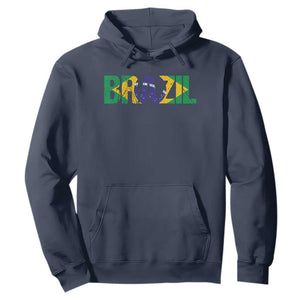 Brazil Brasil Flag Hoodie Vintage Distressed Brazil