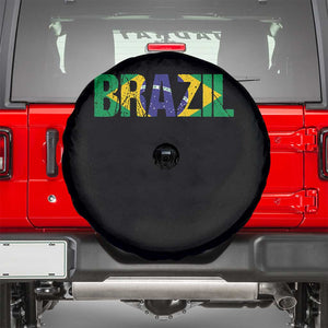 Brazil Brasil Flag Spare Tire Cover Vintage Distressed Brazil