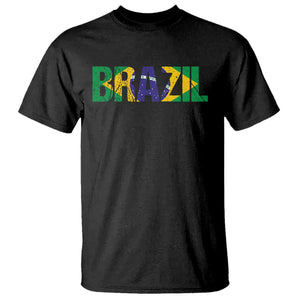 Brazil Brasil Flag T Shirt Vintage Distressed Brazil