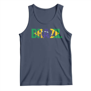Brazil Brasil Flag Tank Top Vintage Distressed Brazil