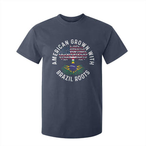 Brazilian Roots American Grown Tree Flag T Shirt For Kid