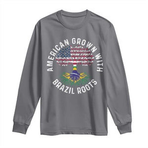 Brazilian Roots American Grown Tree Flag Long Sleeve Shirt