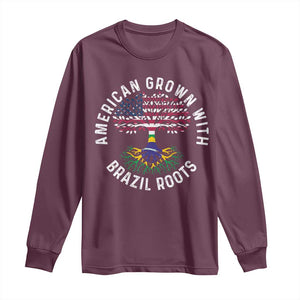 Brazilian Roots American Grown Tree Flag Long Sleeve Shirt