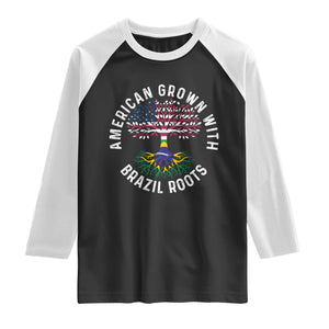 Brazilian Roots American Grown Tree Flag Raglan Shirt