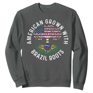 Brazilian Roots American Grown Tree Flag Sweatshirt