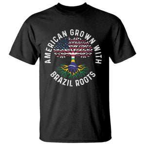 Brazilian Roots American Grown Tree Flag T Shirt