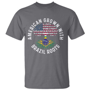 Brazilian Roots American Grown Tree Flag T Shirt
