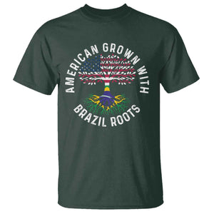Brazilian Roots American Grown Tree Flag T Shirt