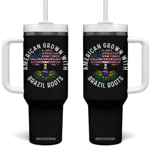 Brazilian Roots American Grown Tree Flag Tumbler With Handle