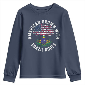 Brazilian Roots American Grown Tree Flag Youth Sweatshirt
