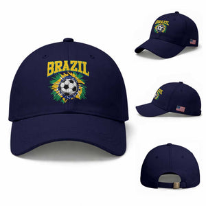 Brazil Soccer Fan Baseball Cap Brazilian Football Game Day Fan