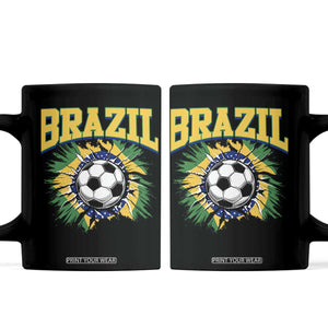 Brazil Soccer Fan Coffee Mug Brazilian Football Game Day Fan