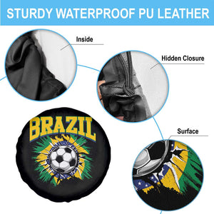 Brazil Soccer Fan Spare Tire Cover Brazilian Football Game Day Fan