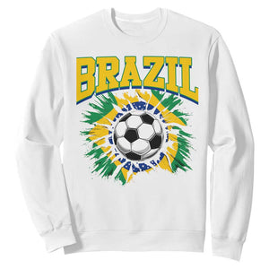 Brazil Soccer Fan Sweatshirt Brazilian Football Game Day Fan