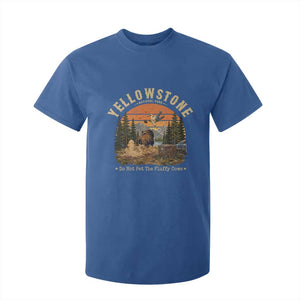 Yellowstone Do Not Pet The Fluffy Cows T Shirt For Kid Funny Bison Meme Wildlife Lover Gift