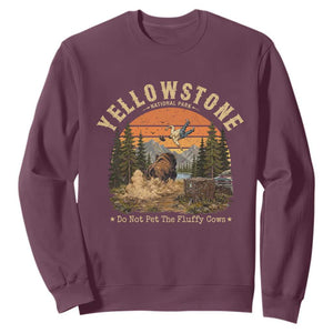Yellowstone Do Not Pet The Fluffy Cows Sweatshirt Funny Bison Meme Wildlife Lover Gift