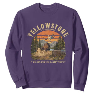 Yellowstone Do Not Pet The Fluffy Cows Sweatshirt Funny Bison Meme Wildlife Lover Gift