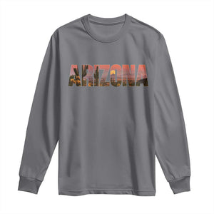 Arizona Photo Landscape Cactus Dessert Mountains Nature Long Sleeve Shirt