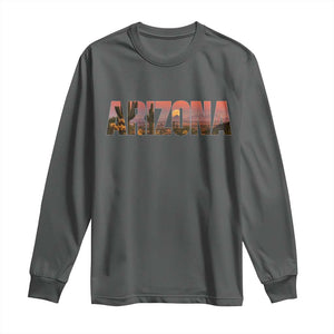 Arizona Photo Landscape Cactus Dessert Mountains Nature Long Sleeve Shirt