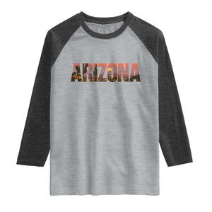 Arizona Photo Landscape Cactus Dessert Mountains Nature Raglan Shirt