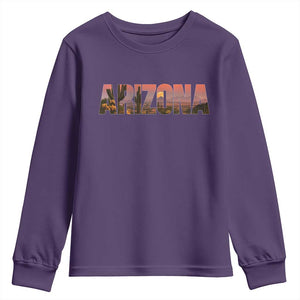 Arizona Photo Landscape Cactus Dessert Mountains Nature Youth Sweatshirt