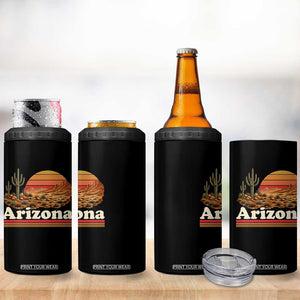 Arizona Desert Sunset Saguaro Cactus Mountains Nature Lover 4 in 1 Can Cooler Tumbler