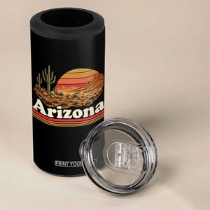 Arizona Desert Sunset Saguaro Cactus Mountains Nature Lover 4 in 1 Can Cooler Tumbler