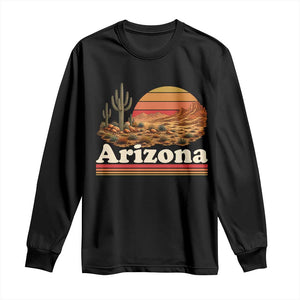 Arizona Desert Sunset Saguaro Cactus Mountains Nature Lover Long Sleeve Shirt