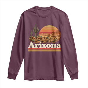Arizona Desert Sunset Saguaro Cactus Mountains Nature Lover Long Sleeve Shirt