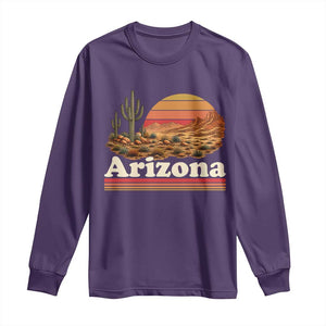 Arizona Desert Sunset Saguaro Cactus Mountains Nature Lover Long Sleeve Shirt
