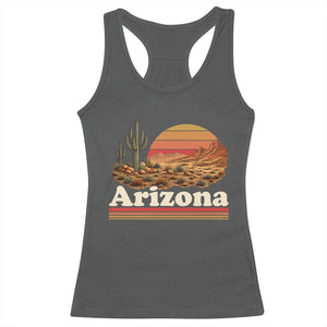 Arizona Desert Sunset Saguaro Cactus Mountains Nature Lover Racerback Tank Top