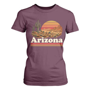 Arizona Desert Sunset Saguaro Cactus Mountains Nature Lover T Shirt For Women