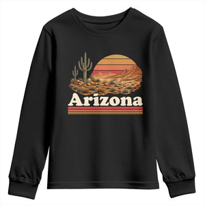 Arizona Desert Sunset Saguaro Cactus Mountains Nature Lover Youth Sweatshirt