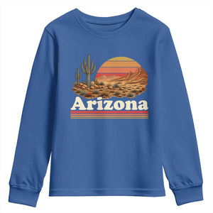 Arizona Desert Sunset Saguaro Cactus Mountains Nature Lover Youth Sweatshirt