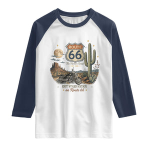 Highway 66 Get Your Kicks Centennial Road Trip Raglan Shirt Vintage 1976 American Cruiser Motorcycle Lover 100th Anniversary Gift