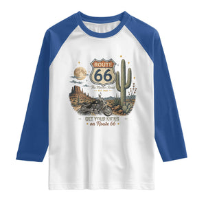 Highway 66 Get Your Kicks Centennial Road Trip Raglan Shirt Vintage 1976 American Cruiser Motorcycle Lover 100th Anniversary Gift