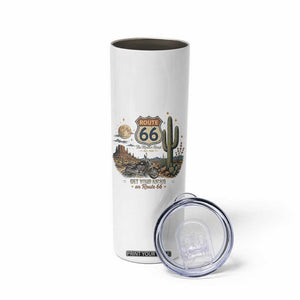 Highway 66 Get Your Kicks Centennial Road Trip Skinny Tumbler Vintage 1976 American Cruiser Motorcycle Lover 100th Anniversary Gift