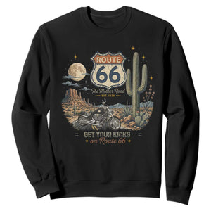 Highway 66 Get Your Kicks Centennial Road Trip Sweatshirt Vintage 1976 American Cruiser Motorcycle Lover 100th Anniversary Gift