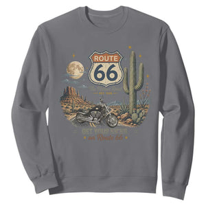 Highway 66 Get Your Kicks Centennial Road Trip Sweatshirt Vintage 1976 American Cruiser Motorcycle Lover 100th Anniversary Gift