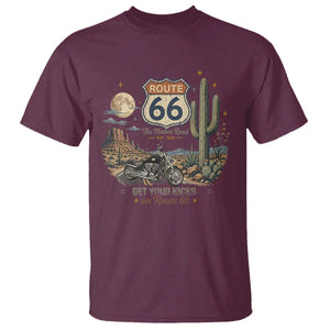 Highway 66 Get Your Kicks Centennial Road Trip T Shirt Vintage 1976 American Cruiser Motorcycle Lover 100th Anniversary Gift