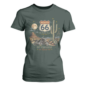 Highway 66 Get Your Kicks Centennial Road Trip T Shirt For Women Vintage 1976 American Cruiser Motorcycle Lover 100th Anniversary Gift