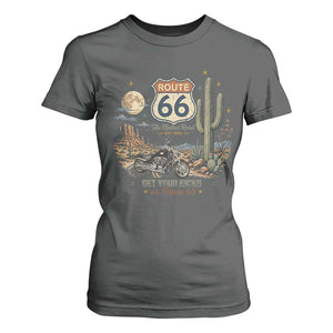 Highway 66 Get Your Kicks Centennial Road Trip T Shirt For Women Vintage 1976 American Cruiser Motorcycle Lover 100th Anniversary Gift