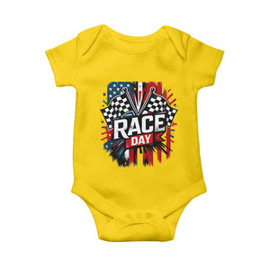 Checkered Flag Racing Baby Onesie Race Day Team Lover TS14 Daisy Print Your Wear