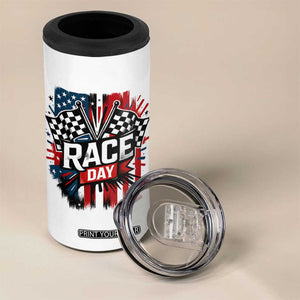 Checkered Flag Racing 4 in 1 Can Cooler Tumbler Race Day Team Lover TS14 Print Your Wear
