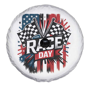 Checkered Flag Racing Spare Tire Cover Race Day Team Lover TS14 Print Your Wear