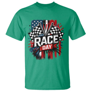 Checkered Flag Racing T Shirt Race Day Team Lover TS14 Irish Green Print Your Wear