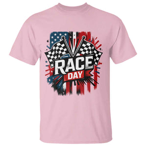 Checkered Flag Racing T Shirt Race Day Team Lover TS14 Light Pink Print Your Wear